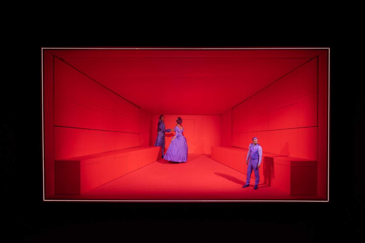 Schauspielhaus Graz - Bühne und Kostüme für "Von einem Frauenzimmer" (Regie: Anne Lenk, Bühne: Judith Oswald, Kostüme: Sibylle Wallum), Bild (c) Lex Karelly